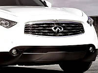 Infiniti QX70 Передняя накладка Libao (пластик) TSR Тюнинг переднего бампера Инфинити QX70