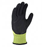 4199 Рукавички трикотажні EXTRAGRAB жовто-зелені з латексним покриттям, неповний облив, 10 р., фото 3