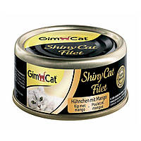 Влажный корм для кошек GimCat Shiny Cat Filet 70 г (курица и манго) a