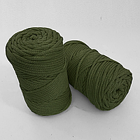 Шнур плетеный зеленый 3 мм (№787) macrame cord 3mm Макраме корд 3мм для макраме, шнур зеленый для плетения