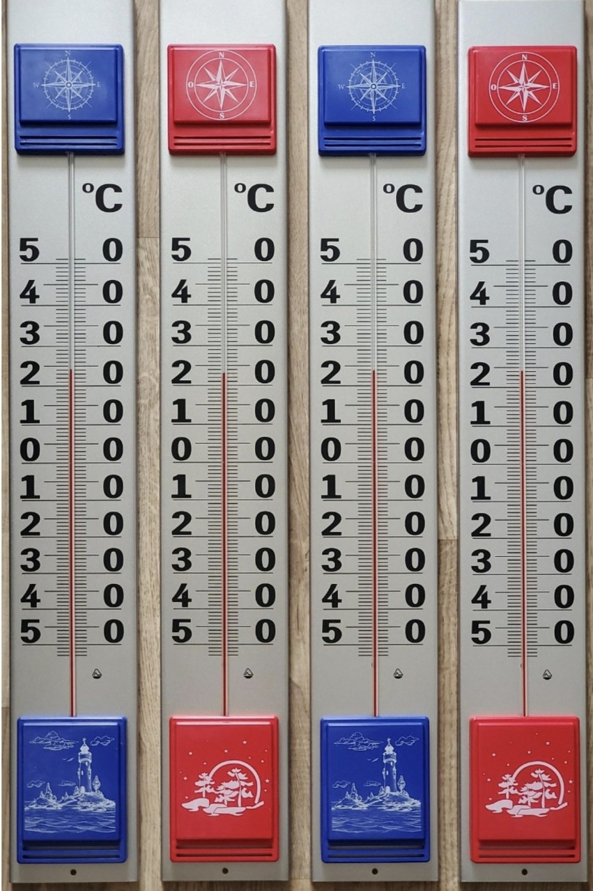 Термометр фасадний 90 см Склоприлад "Рекламний" ТБН 3М2-2Р, основа - метал