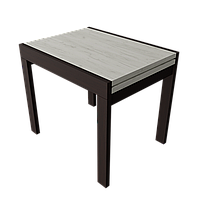 Раздвижной обеденный стол-слайдер на деревянных ножках венге КОРС Неман 89-178 см