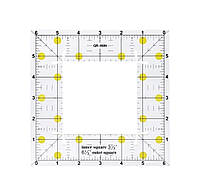 Лінійка для печворку і квілтингу квадрат 6.5х 6.5 дюймів QR-66IN (акрил 3мм) (6719)
