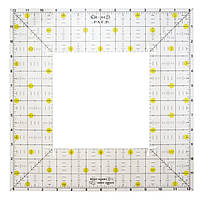 Лінійка для печворку і квілтингу квадрат 12.5х 12.5 дюймів KR-0125 (акрил 3мм) (6718)