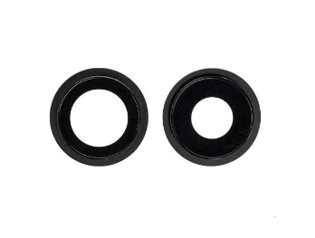 Скло камери з рамкою для смартфону Iphone 12, Original New чорний