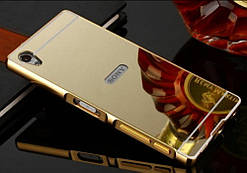 Чехол Sony Xperia Z1 Z1 L39h C6902 C6903 C6906 дзеркальний металевий чохол на телефон соні бампер дзеркало