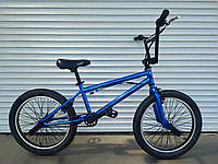 Трюковый велосипед Crosser BMX 20" Blue стальной до 110кг цвет голубой металлик