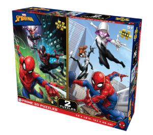 Пазли 3D Prime Spider-Man Супергерої (2 картинки по 300 деталей) 10228