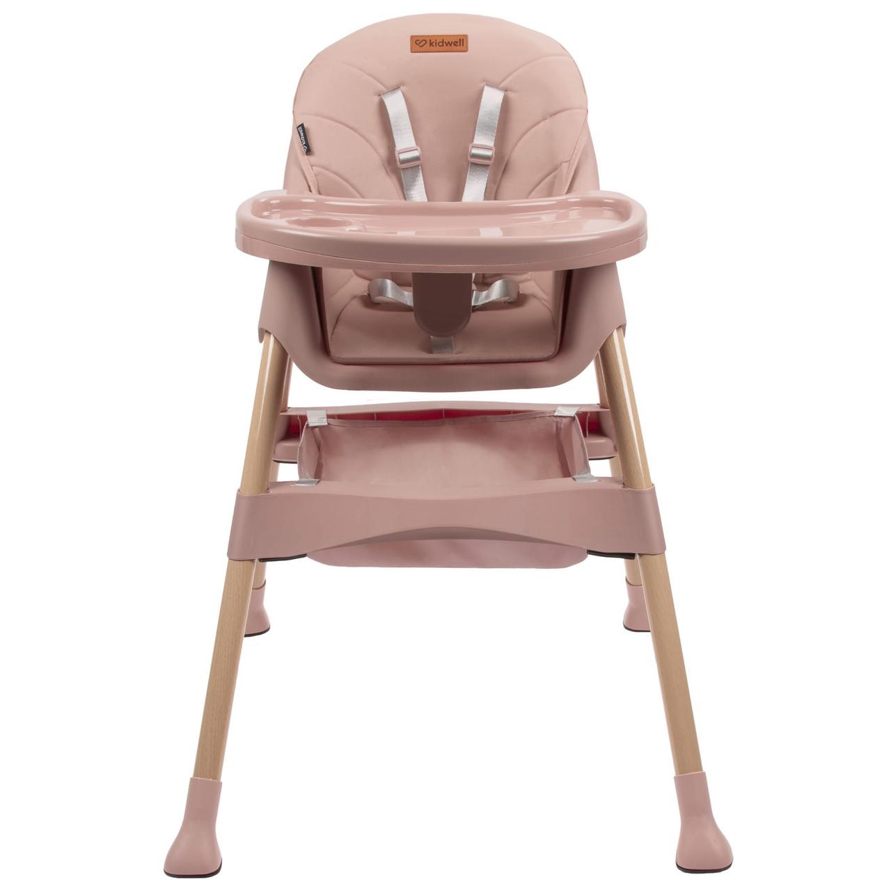 Деревянный стульчик для кормления 2в1 KARIMI PINK розовое - фото 3 - id-p1872082773