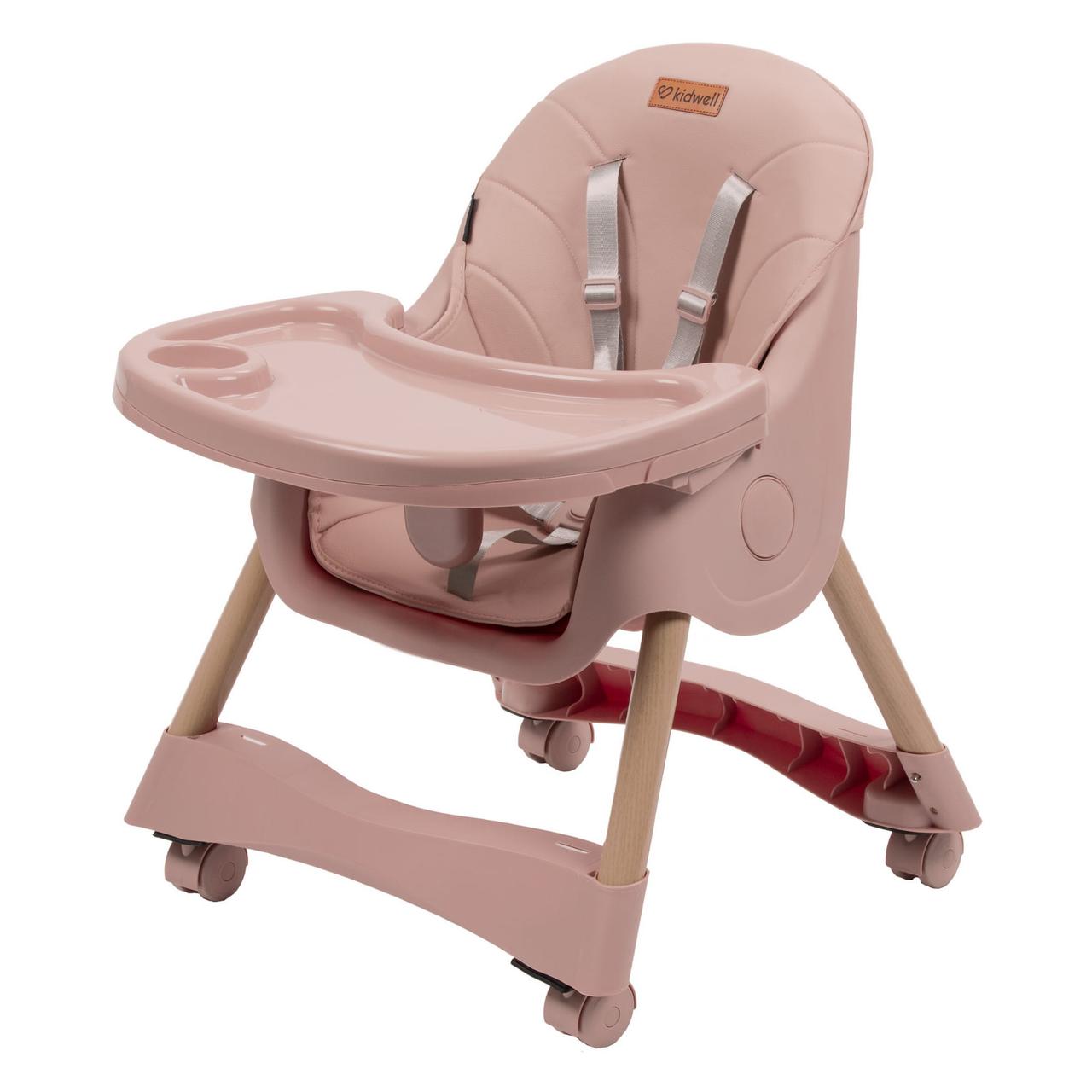 Деревянный стульчик для кормления 2в1 KARIMI PINK розовое - фото 5 - id-p1872082773
