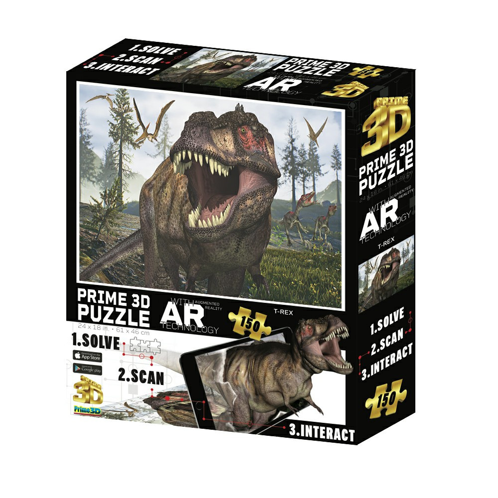 Пазли Prime 3D Динозаври AR (150 елементів) 32500
