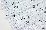 Тканина бавовняна "Звірята на мотузці" на світло-сірому фонні No1681, фото 2