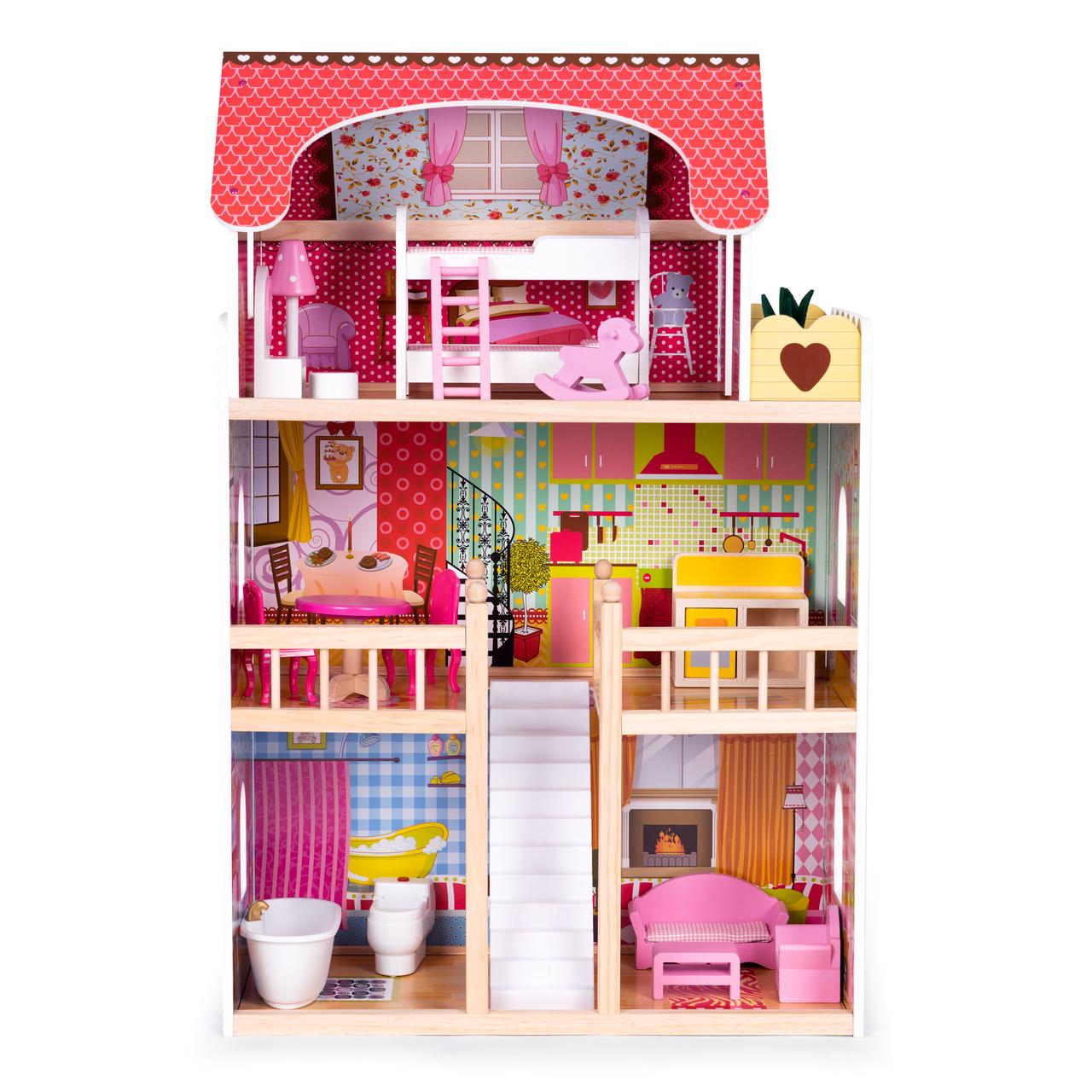 Деревянная мебель для кукольных домиков 3 этажа Ecotoys, Мебель для кукольной комнаты, Кукольная мебель - фото 6 - id-p1872078352
