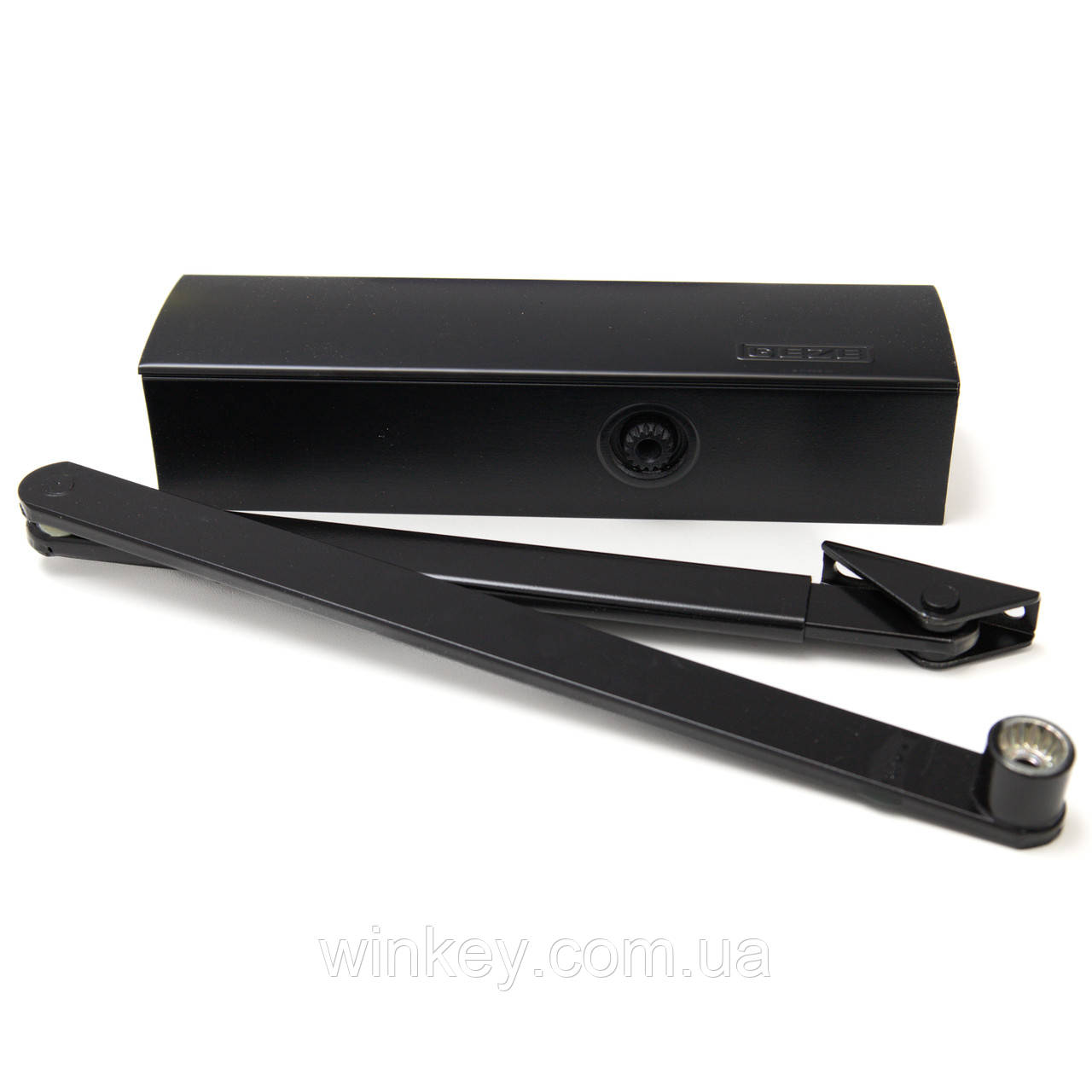 Доводчик дверний Geze TS 2000 NV BC з ножицями Чорний, фото 1