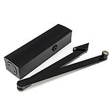 Доводчик дверний Geze TS 2000 NV BC з ножицями Чорний, фото 5