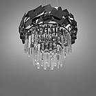 Сучасна кришталева люстра на 6 ламп Е14 колір каркасу чорний хром D-93322/400BHR, фото 2