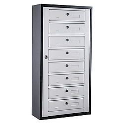 Ящик поштовий багатосекційний Р1ЯП08 (чорно-сірий)