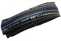 Покрышка 28 - Schwalbe Lugano Folding K-Guard черно-синяя 1.0" (25C)