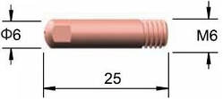 Наконечник токоподводящий М6х1,0х25 E-CU BW 140.0253 для п/а зварювання