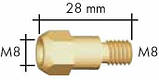 Тримач наконечника BW 142.0005, М6/М8/28 для зварювального пальника BW 36KD, фото 2