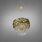 Сучасна кришталева люстра на 6 ламп Е14 колір каркасу золотий D-93322/400G, фото 2