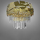 Сучасна кришталева люстра на 6 ламп Е14 колір каркасу золотий D-93322/400G, фото 4