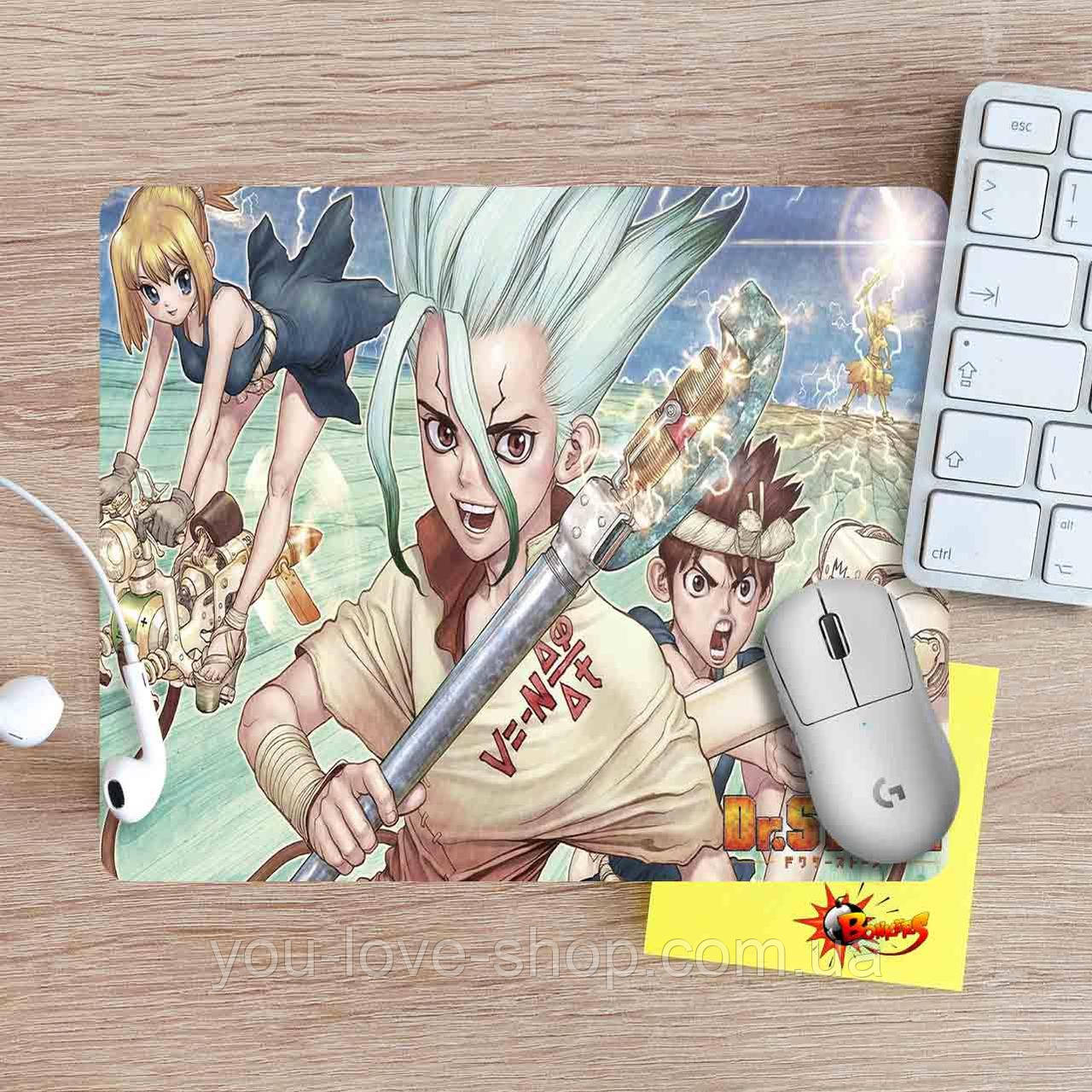 Килимок для мишки Dr. Stone "Царство науки" / Доктор Стоун