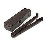 Доводчик дверний Geze TS 2000 NV BC з ножицями коричневий, фото 4