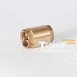 Клапан зворотний кульовий 1/2" з латунним штоком Europa STA, фото 3