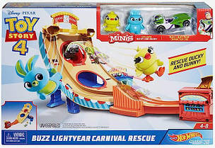 Hot Wheels Ігровий набір Історія іграшок 4 Disney Pixar Toy Story Buzz Lightyear Carnival Rescue GCP24