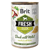Влажный корм для собак Brit Fresh Duck with Millet 400 г (утка) a