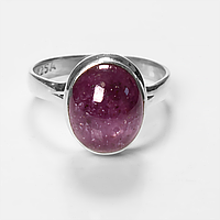 Рубин звездчатый серебряное кольцо, 2079КР