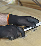 4191 Рукавички трикотажні з латексним покриттям чорні, недостатньо облив 11р, фото 2