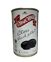 Оливки чорні без кісточки Diva Oliva, 314 мл  Іспанія 5060162901381
