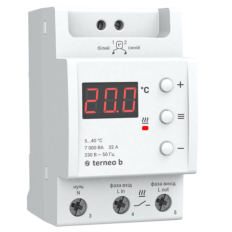 Терморегулятор terneo b для систем теплого пола с цифровым индикатором - фото 1 - id-p1872101121