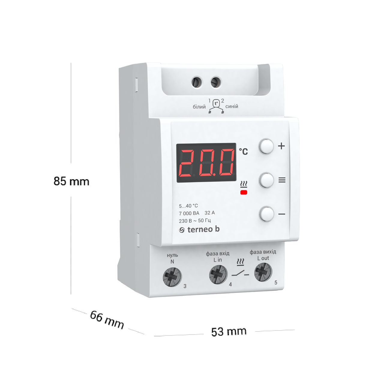 Терморегулятор terneo b для систем теплого пола с цифровым индикатором - фото 2 - id-p1872101121