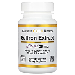Saffron Extract with Affron 28 мг California Gold Nutrition 60 капсул