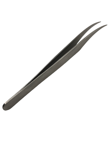 Пінцет прямий VickyNail JY1 дельфінчик Premium пінцет для брів для ресниць загострений, фото 1