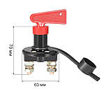 Вимикач маси 300A зі знімною ручкою до 12-60V Відсікач живлення батареї, фото 2