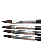 Набір пензлів для гелю 2в1 зі шпателем 4шт для манікюру кісточки для полігелю для нарощування нігтів пензлик, фото 2