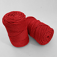 Шнур плетеный красный 3 мм (№773) macrame cord 3mm Макраме корд 3мм для макраме, вязания