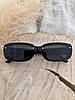 Жіночі чорні прямокутні сонцезахисні окуляри, фото 2