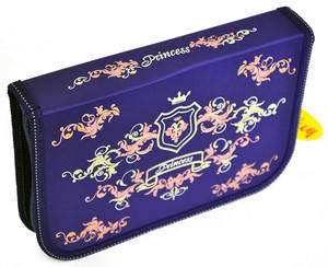 Пенал Willy WL7002 "Princess" (1 відділення з глітером та золотом) 4 види