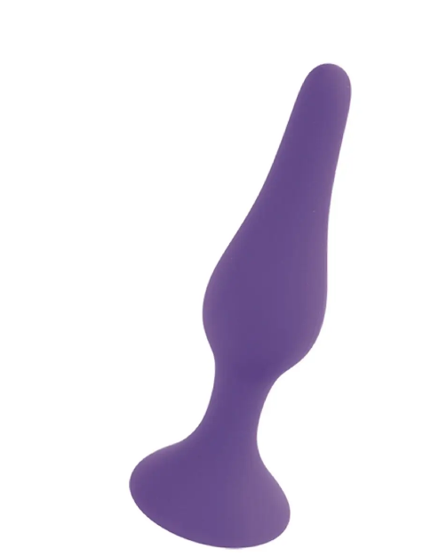 Анальний лаг Silicone Plug Purple — Medium, фото 1