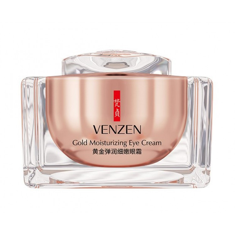 Крем для повік Venzen Gold Moisturizing Eye Cream, від темних кіл та мішків під очима