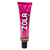 ZOLA Eyebrow Tint With Collagen - краска для бровей с коллагеном, (03 Brown), 15 мл