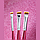 ZOLA Magic Brow Brushes — набір пензлів малиновий для фарбування брів професійний, 3 шт., фото 2