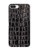 Защитная пленка Кожа крокодила (черная) на заднюю панель для iPhone 8 Plus
