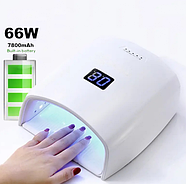 Лампа для манікюру на акумуляторі SUN S 10 LED\UV 66Вт, акумуляторна манікюрна лампа ABS пластик 7200mAh, фото 2