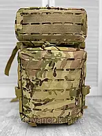 Рюкзак тактический 50 л военный MOLLE LaserCut , Мультикам